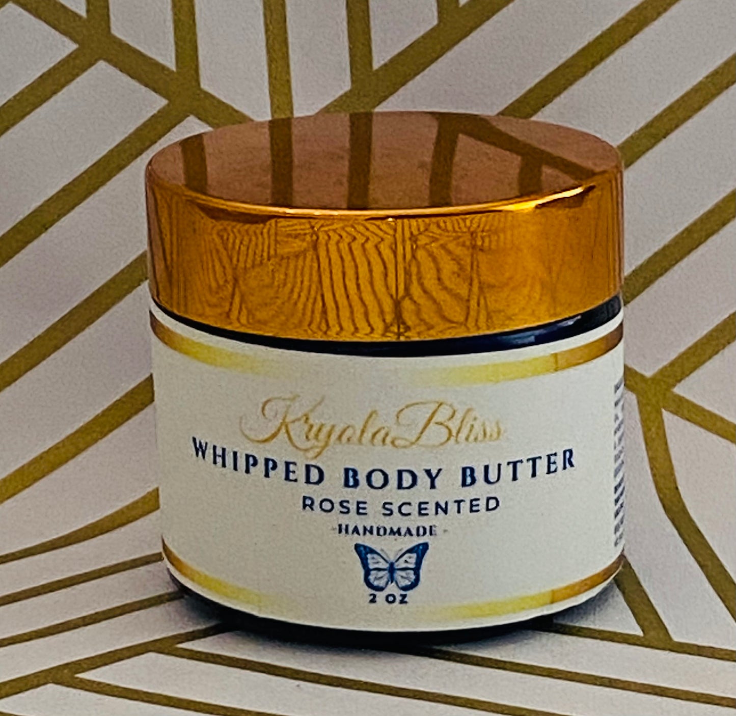 Rose scented whipped body butter. Natural products.